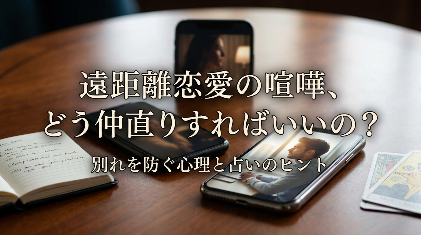 遠距離恋愛の喧嘩、どう仲直りすればいいの？別れを防ぐ心理と占いのヒント