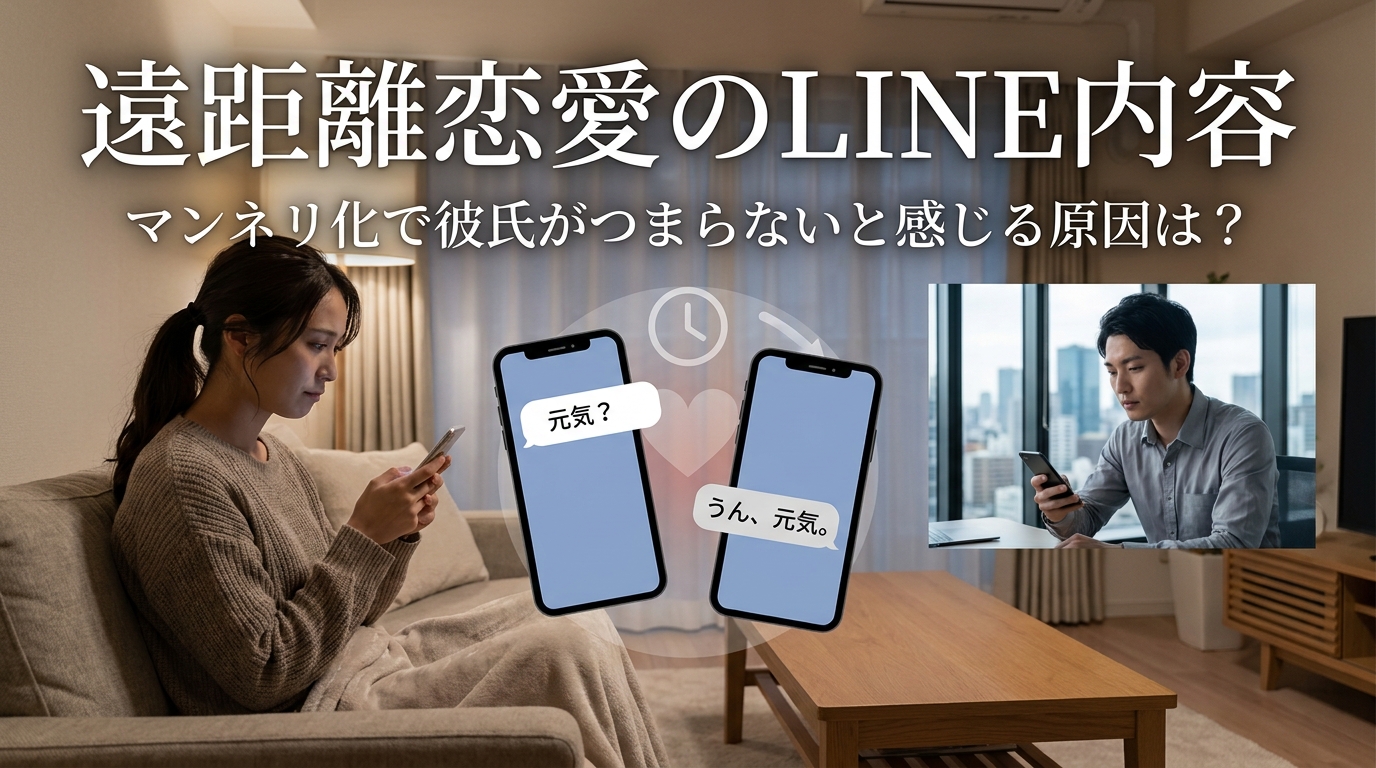 遠距離恋愛のLINE内容、マンネリ化で彼氏がつまらないと感じる原因は？